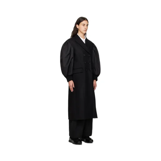 Double-Breasted Wool-Blend Coat