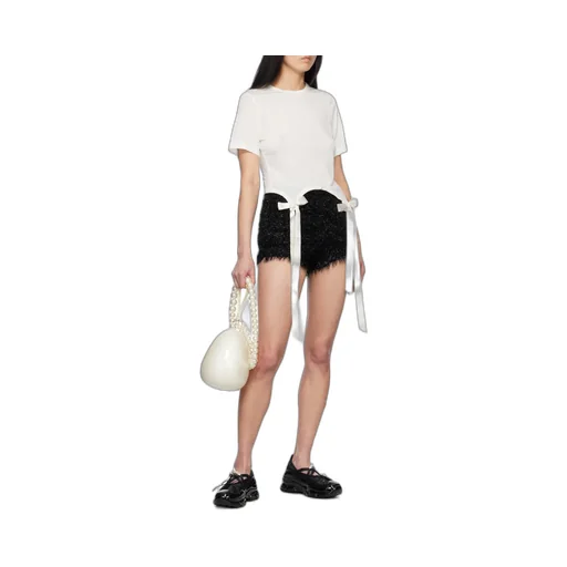 Bow Detailed Crewneck T-Shirt