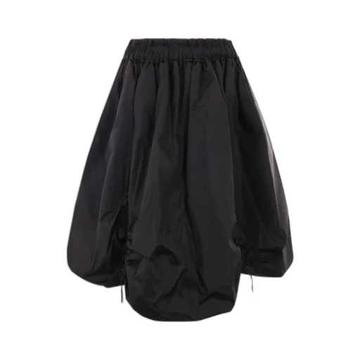 Ruched Puffball Shell Skirt