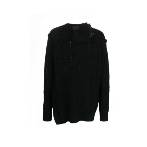 Bead-Embellished Merino Jumper