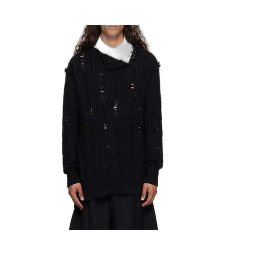 Bead-Embellished Merino Jumper