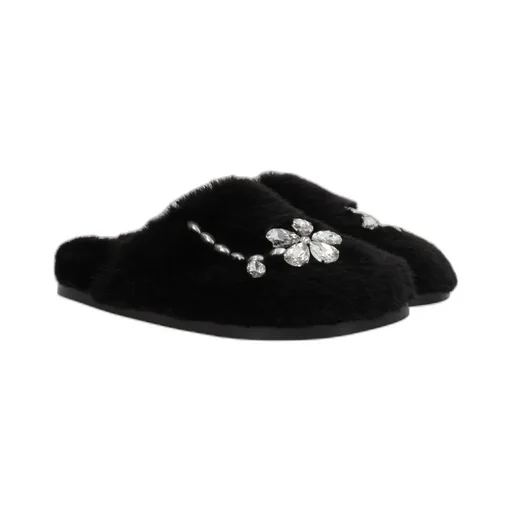 Rhinestone-Embellished Slippers