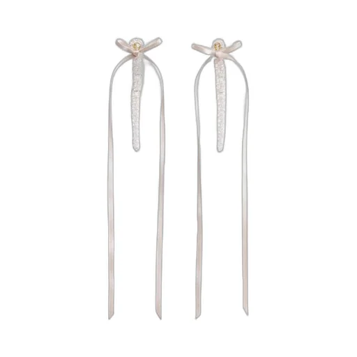 Bow Ribbon Drip Earrings