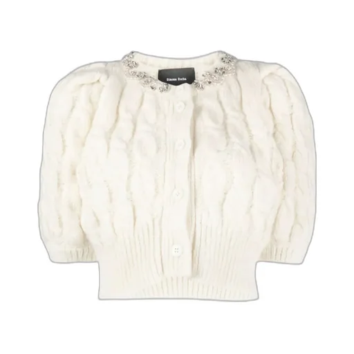 Cable-Knit Cropped Cardigan