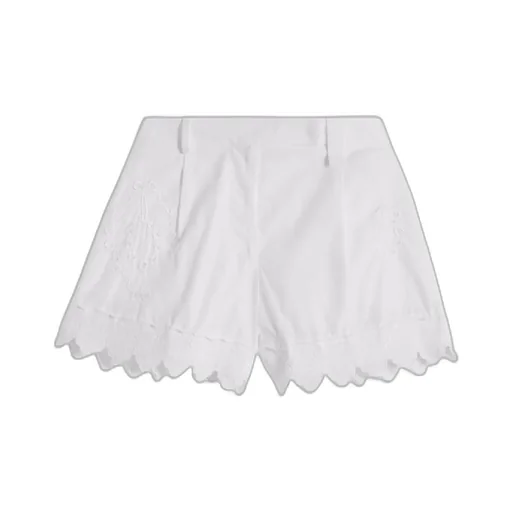 Broderie-Anglaise Cotton Shorts