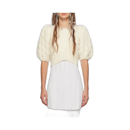 Cable-Knit Cropped Cardigan