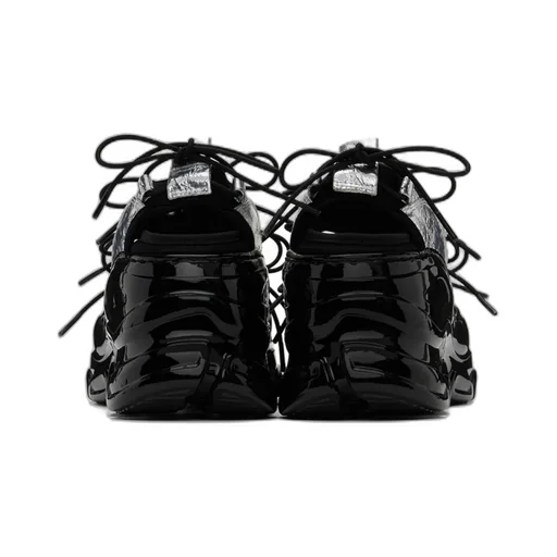 Paneled-Design Leather Sneakers