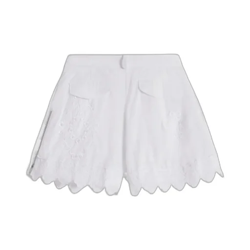 Broderie-Anglaise Cotton Shorts