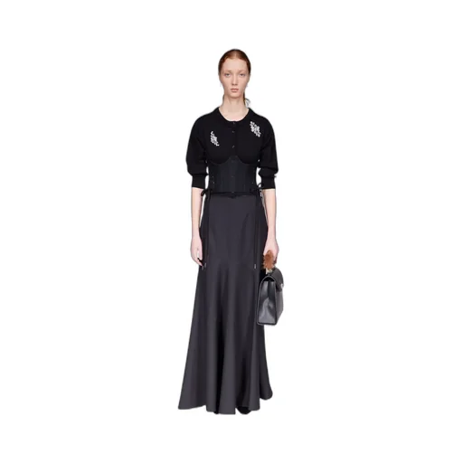 Bias-Cut Maxi Skirt