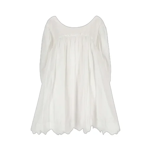 Round-Collar Long-Sleeved Dress