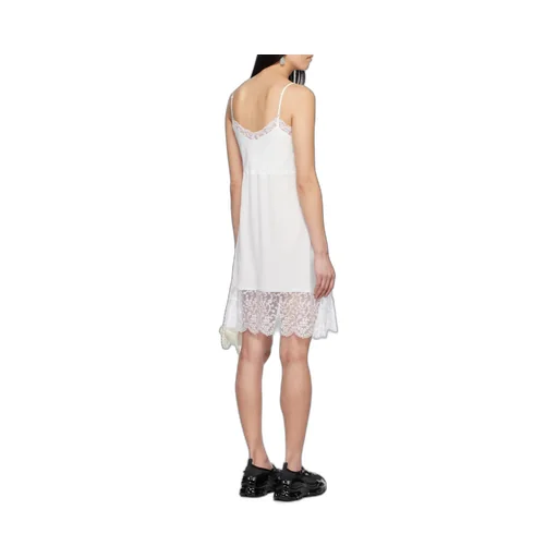 Lace-Trimmed Mid-Length Dress