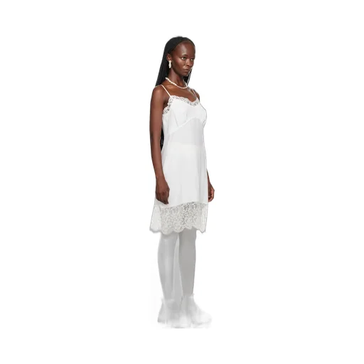 Lace-Trimmed Mid-Length Dress