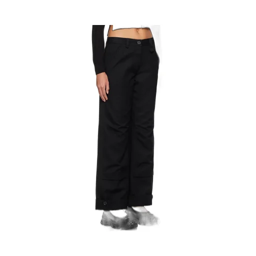 Virgin Wool-Blend Wide-Leg Trousers