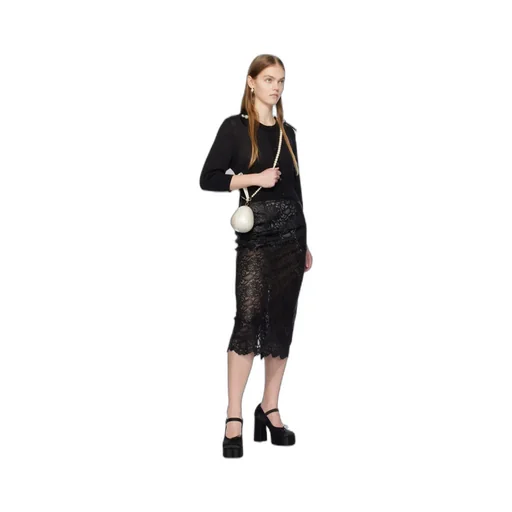 Corded Lace Pencil Skirt