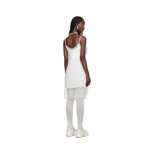 Lace-Trimmed Mid-Length Dress