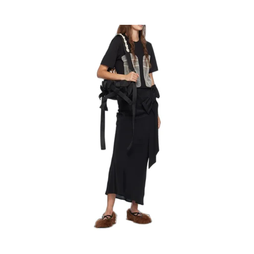 Bow Spiral Mid-Length Skirt