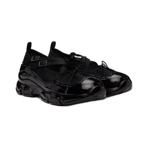 Round Toe Panelled Ballerines