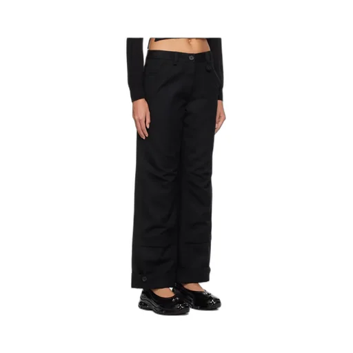 Virgin Wool-Blend Wide-Leg Trousers