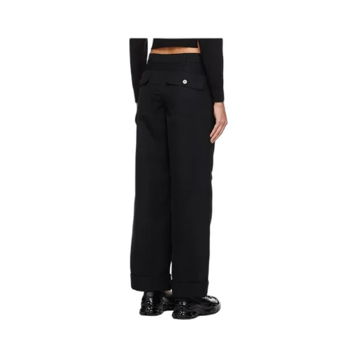 Virgin Wool-Blend Wide-Leg Trousers