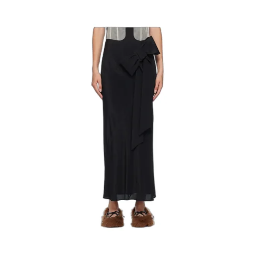 Bow Spiral Mid-Length Skirt