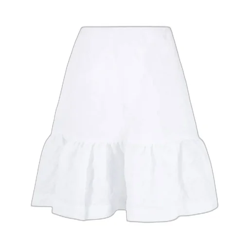 A-Line Skirt With Lotus Leaf Edge