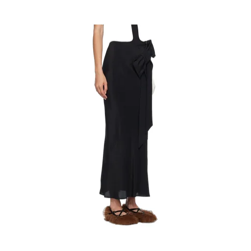 Bow Spiral Mid-Length Skirt