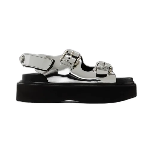 Faux Pearl Detail Flat Sandals