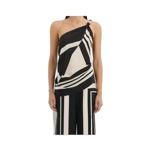 Geometric Stripe Print Suspenders