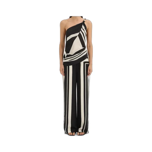 Geometric Stripe Print Suspenders