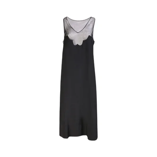 V-Neck Sleeveless Midi Dress