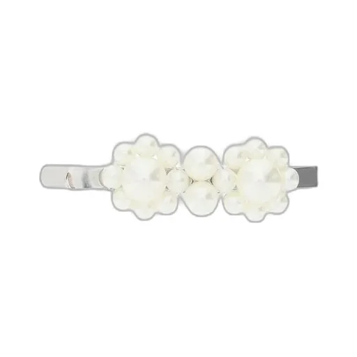 Logo Engraved Embellished Hair Clip