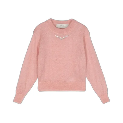 Rhinestone-Embellished Crew-Neck Jumper