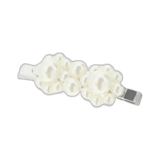 Logo Engraved Embellished Hair Clip