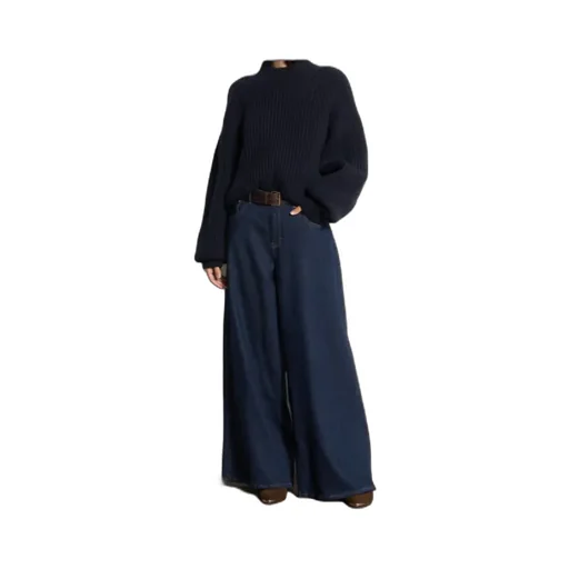 Oversized High-Neck Merino Wool Sweater