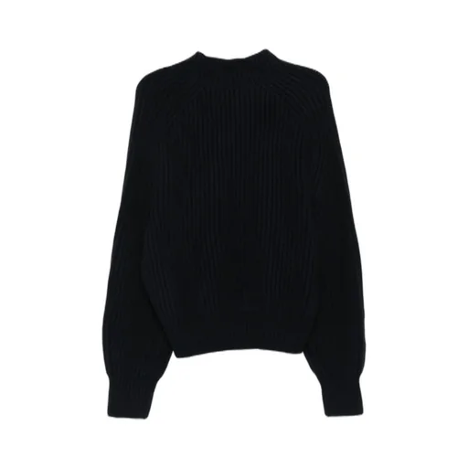 Oversized High-Neck Merino Wool Sweater