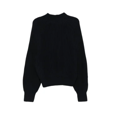 Oversized High-Neck Merino Wool Sweater
