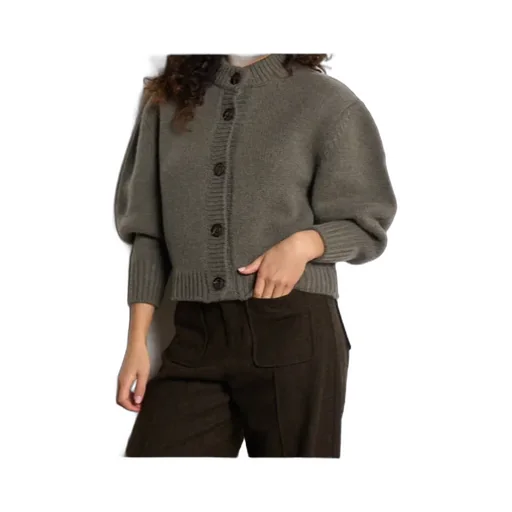Round-Neck Wool Cardigan