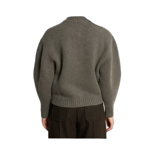 Round-Neck Wool Cardigan