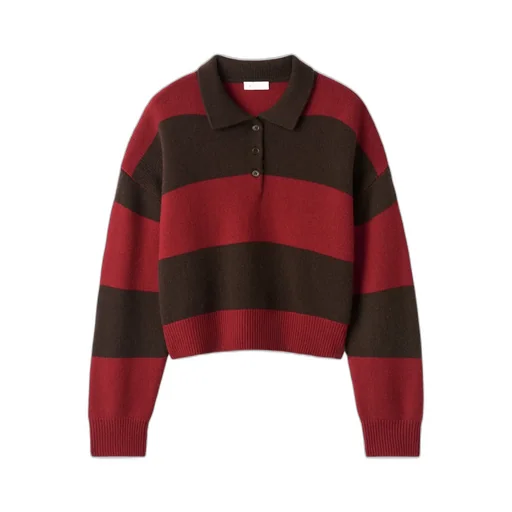 Striped Cashmere Polo