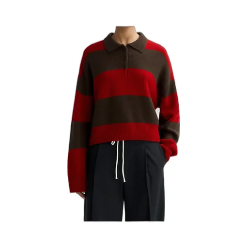Striped Cashmere Polo