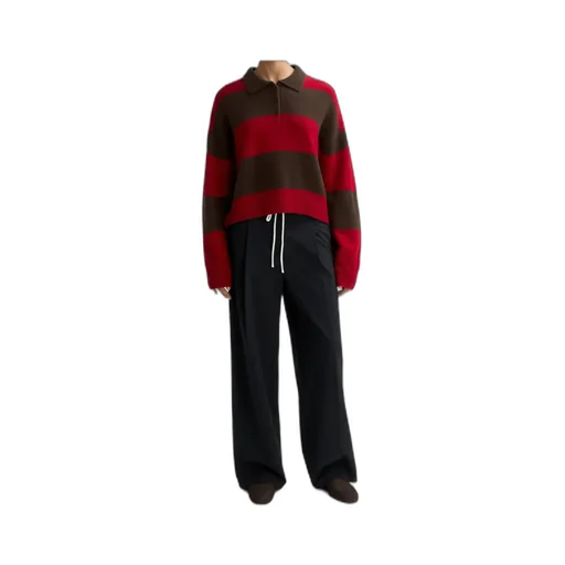 Striped Cashmere Polo