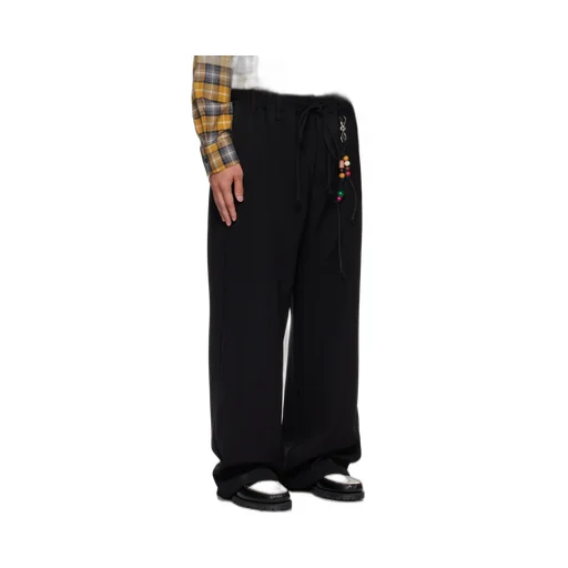 Wide-Leg Gabardine Track Pants