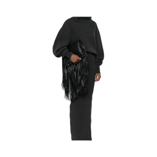 Soffy Fringed Top Handle Bag