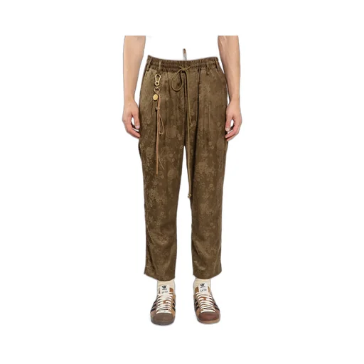 Floral Jacquard Trousers