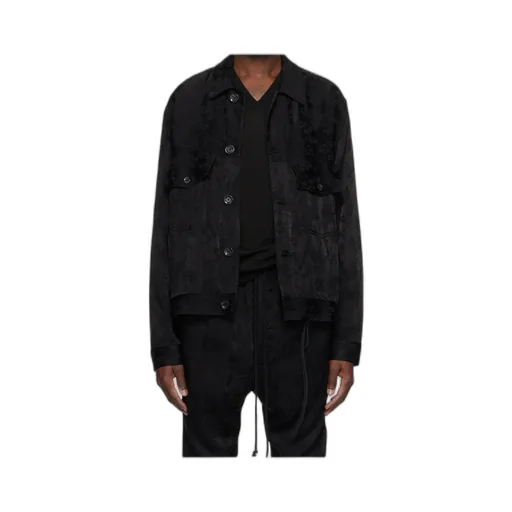 Floral-Embossed Jacket