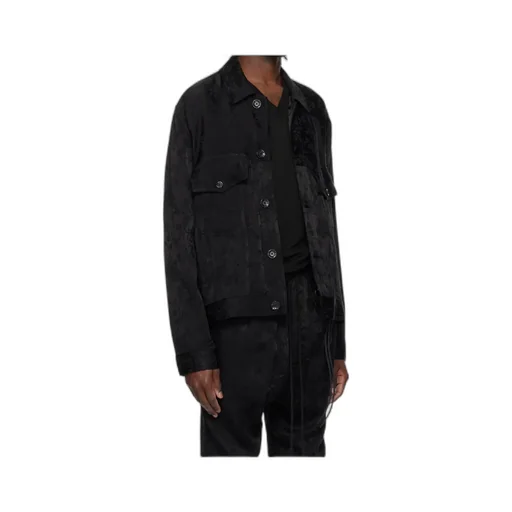 Floral-Embossed Jacket