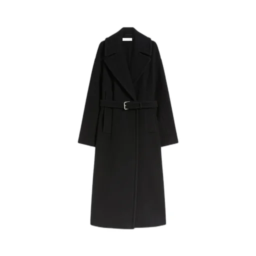 Zebra Belted Long Coat