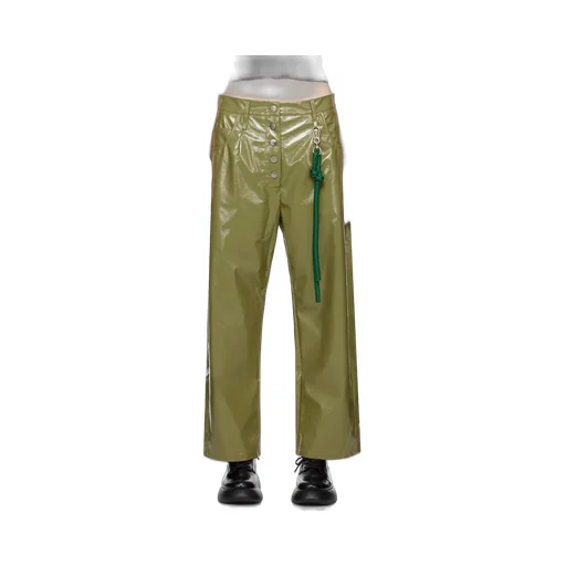 Wide-Leg Glossy Pants