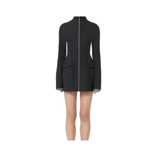Tefrite Embellished Long-Sleeved Dress