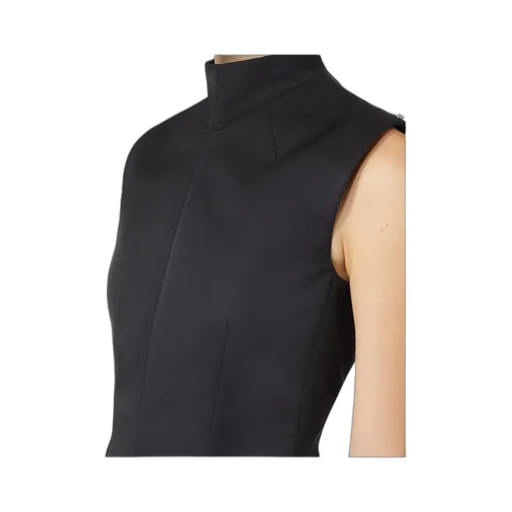 Long Bi-Material Dress